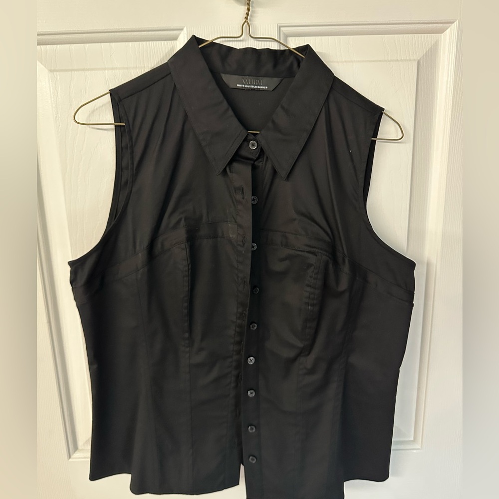 White House Black Market Black Sleeveless Top
